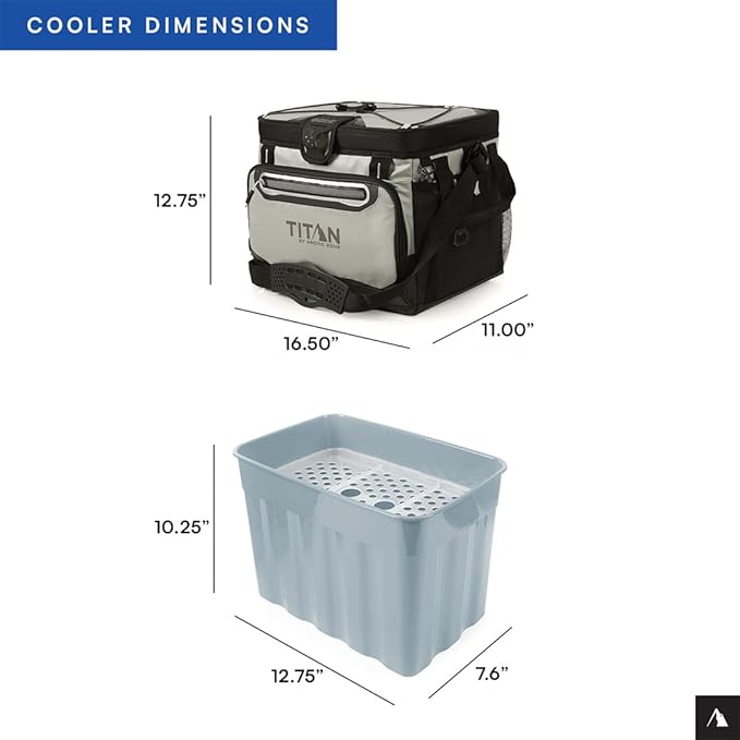 Titan by Arctic Zone Deep Freeze Cooler - Zipperless Hardbody Cooler - Deep Freeze Insulation, HardBody Liner, and SmartShelf