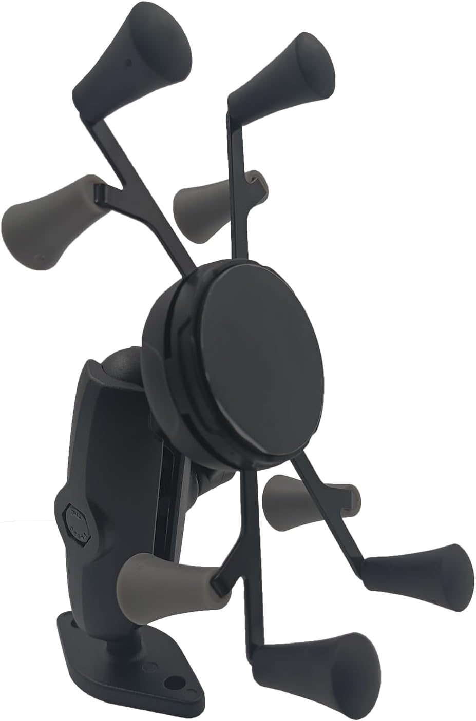Strg Phone Mount with B Size 1" Ball Diamond Base and Double Socket Arm, Universal Phone Holder Compatible with All Phones Car Vehicle Motorcycle Bike and More Device