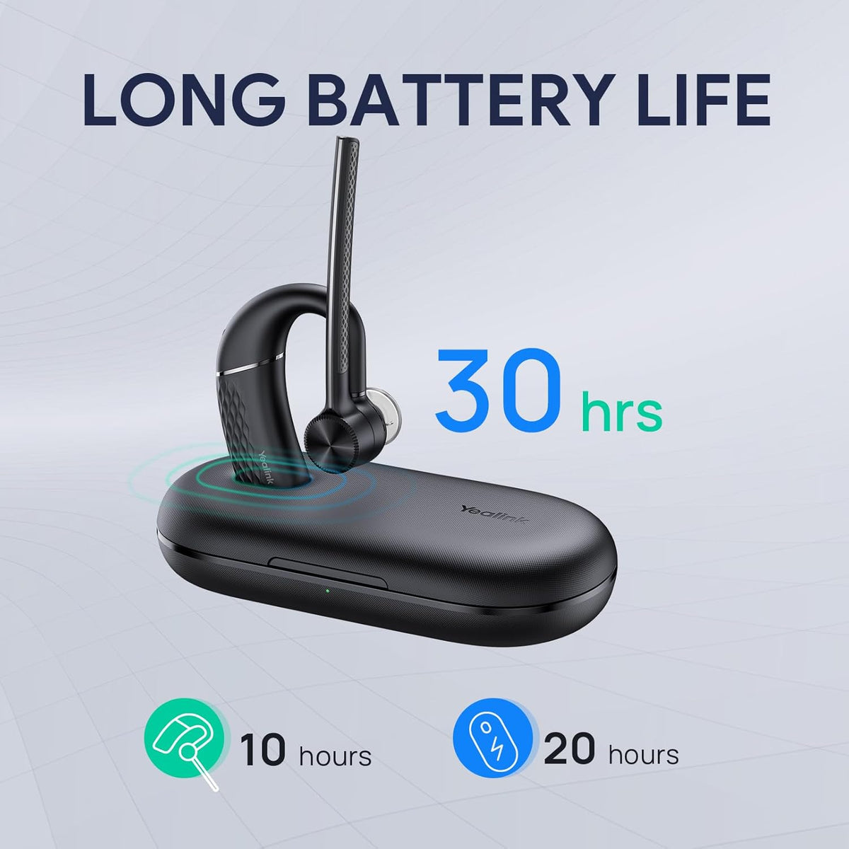 Yealink BH71 Bluetooth Headset Workstation, Office Wireless Headset with Noise Canceling Mic, Speakerphone, Wireless Charging Pad, Charging Case, Connect to Desk Phone, PC, Work with Teams Zoom