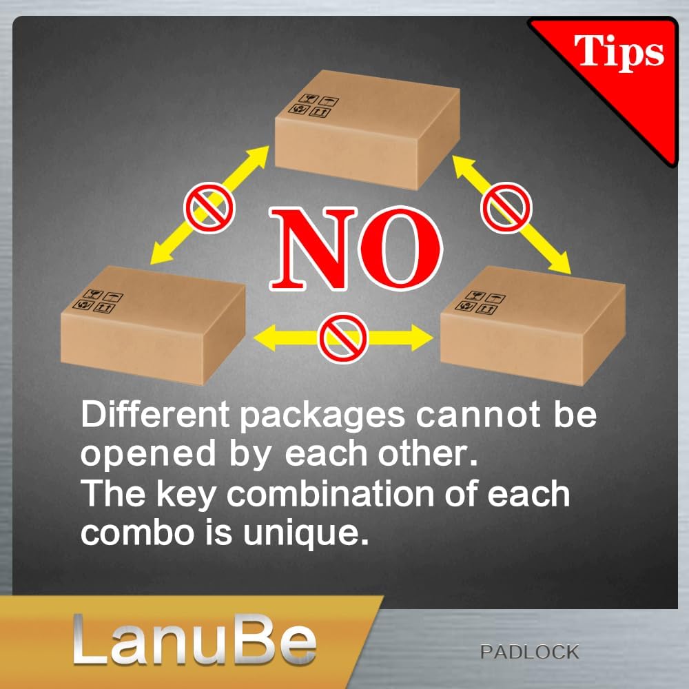 LanuBe Laminated Padlock 1-9/16inch (40mm) Long Shackle 100 Pack Keyed Alike, Blue Plastic Hoop, Bulk Locks for Warehouse, School