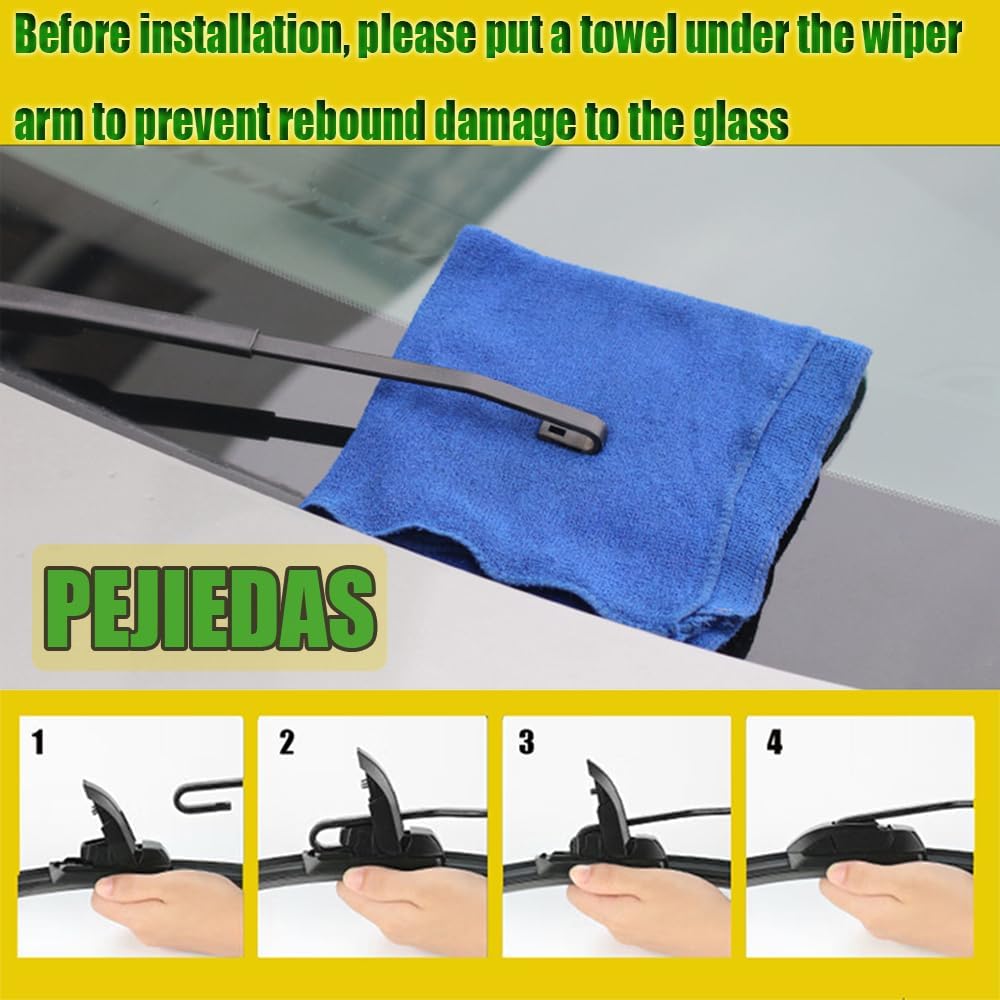 OEM Quality Front Wiper Blades, Replacement for 1997-2006 Jeep Wrangler, OE Original Style (13 Inch + 13 Inch Front Wiper Blades)