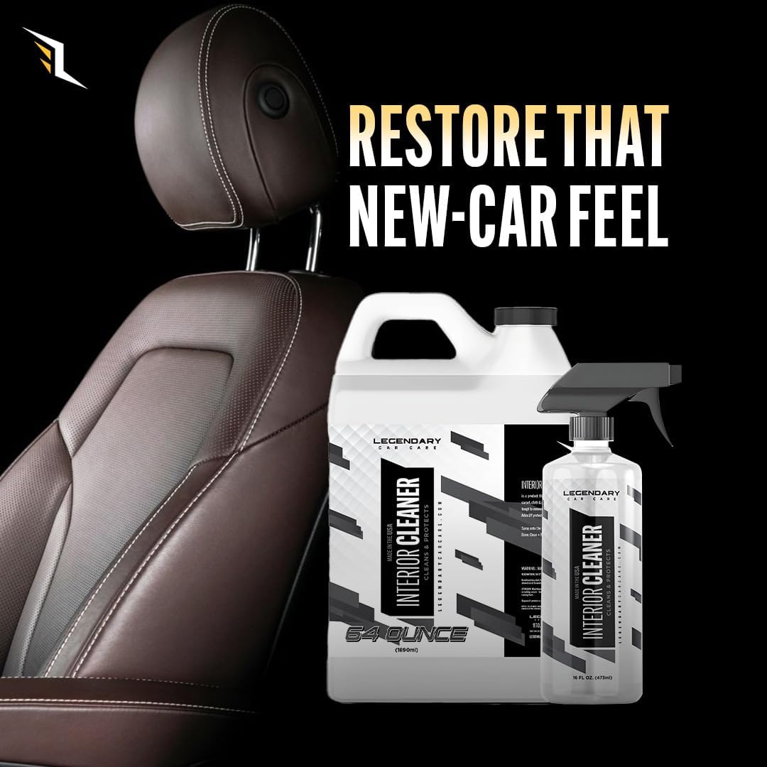 Legendary Interior Cleaner 16oz (2Pack) - All Purpose Interior Detailer & Carpet Cleaner for Cars - Safe on Leather, Plastic, Vinyl, Upholstery & Dashboard - UV Protectant - Tough on Stains & Dirt