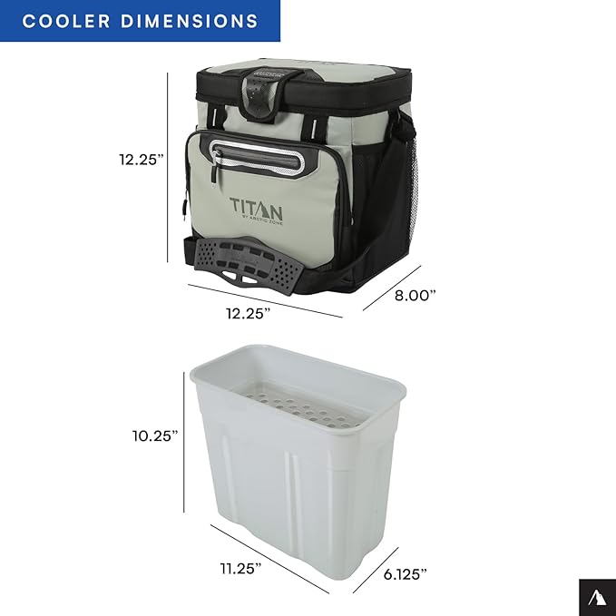 Titan by Arctic Zone Deep Freeze Cooler - Zipperless Hardbody Cooler - Deep Freeze Insulation, HardBody Liner, and SmartShelf