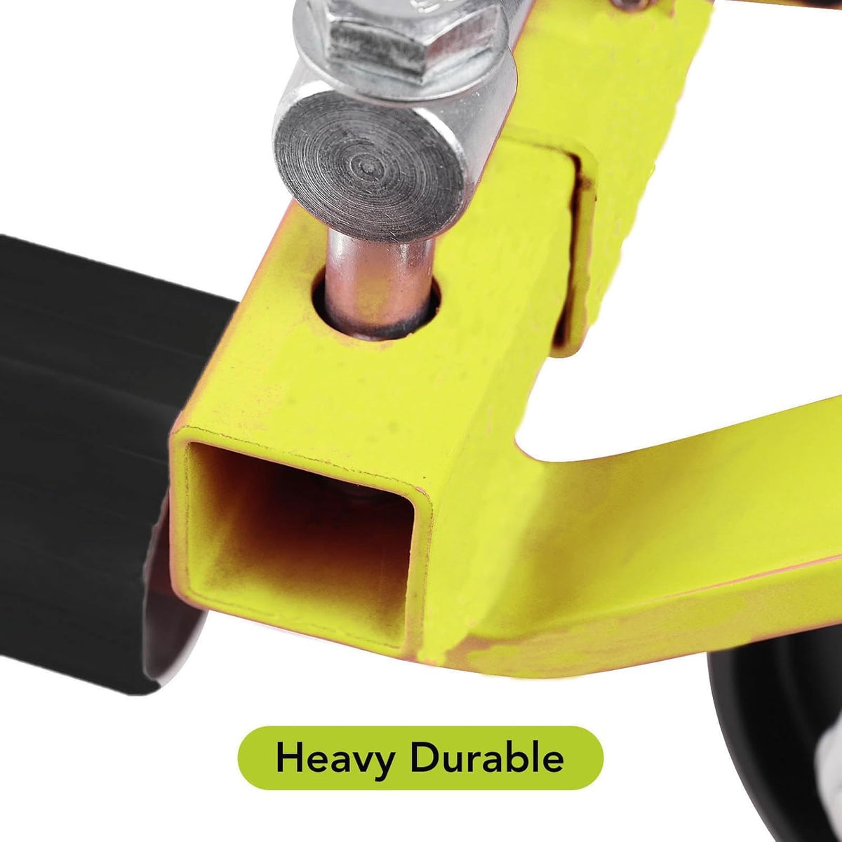 2 Pcs Car Wheel Dolly with Hydraulic Tire Jack, 1500LBS Capacity Trailer Dolly for Vehicle Positioning for Truck RV Trailer, Yellow