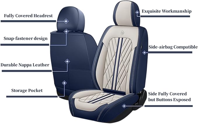Premium Nappa Leatherette Car Seat Cover Set Custom Fit for Honda CR-V CRV 2000-2023 2024 2025 2026 Water-Proof Breathable Faux Leather Seat Cushion Protectors (Full Set 5 Seats,Black Yellow)
