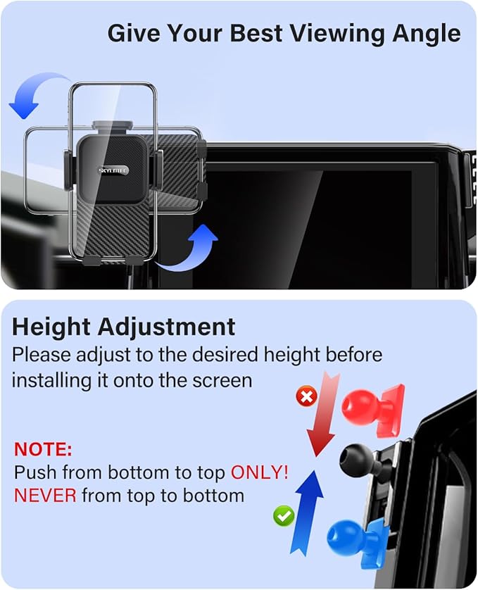 SKYLOTEC Car Phone Holder for BMW 4 Series 2021-2023/3 Series 2019-2022/2 Series 2022-2024 Accessories 10.25-Inch Screen Fixed Clip, Automobile Cradles Phone Mount, Cell Phone Base Not Block Air Vent