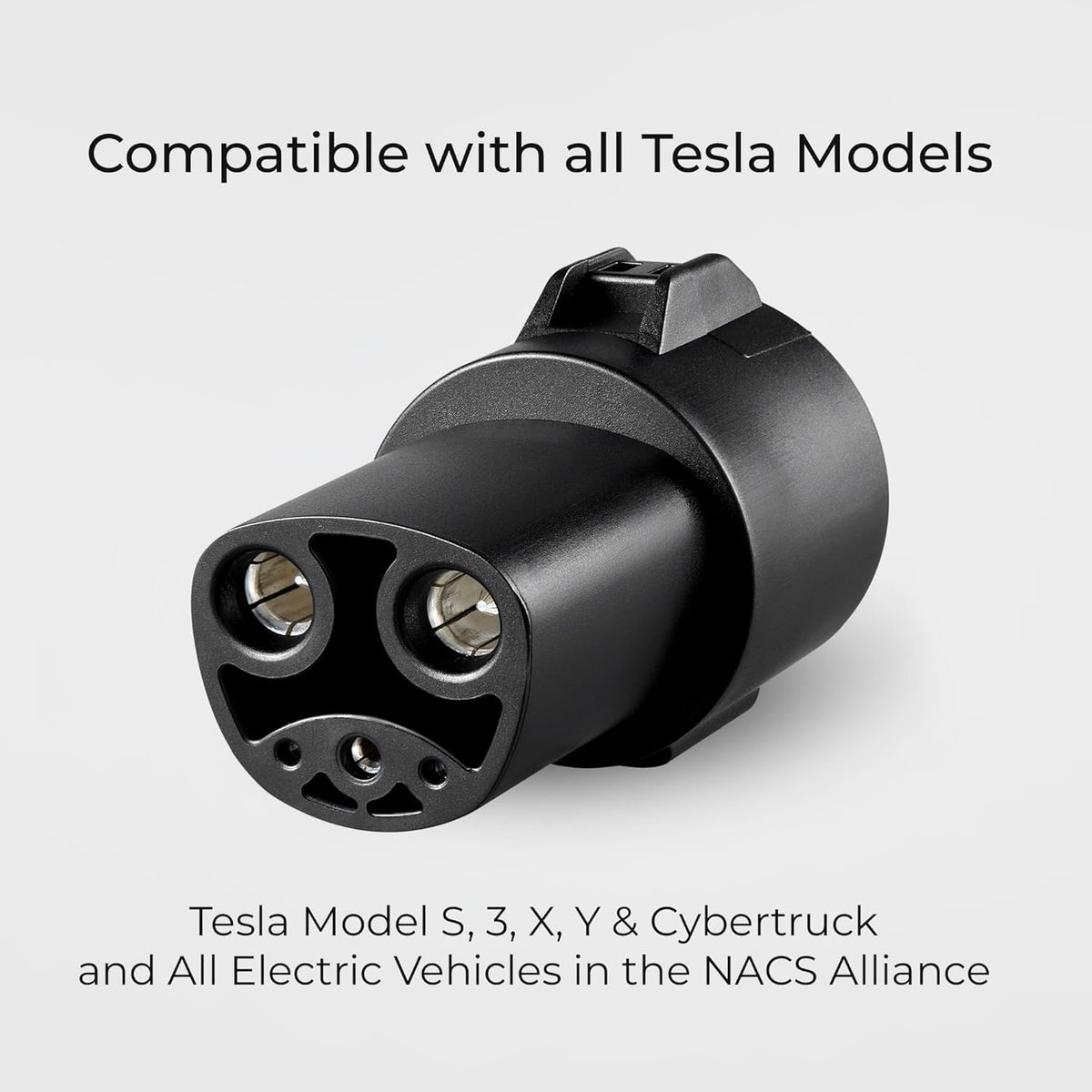 Lectron J1772 to Tesla Adapter 80 Amp (250V) - EV Charging Adapter Compatible with Tesla Model S/3/X/Y/Cybertruck and All Electric Vehicles in The NACS Alliance (Black)