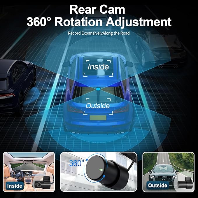 Mangoal Front 4K & Rear 1080p Dash Cam fit for Audi (Model A Black) 2019-2026 A4 A6 Allroad A3 A5 Q5 S4 S6 Q7 A8 S8 TT A7 S5 Q3 S3 S7 RS3 RS5 RS6 e-tron, OEM Look, WiFi & App, GPS, 128GB Card