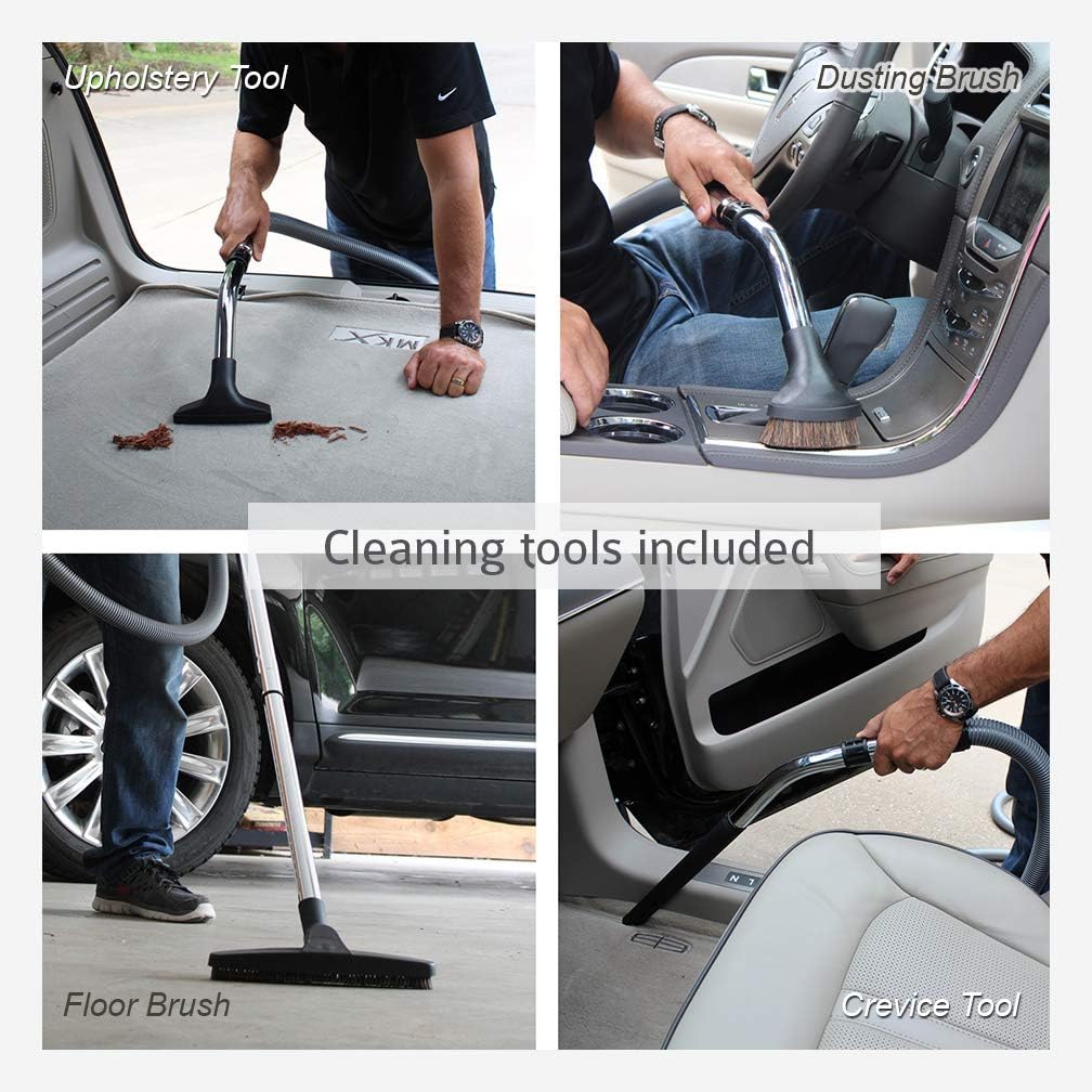 VacuMaid GV30PRO Wall Mounted Garage and Car Shop Vacuum Cleaner with 30 ft. Hose, Tools, and 7 Gallon Bag