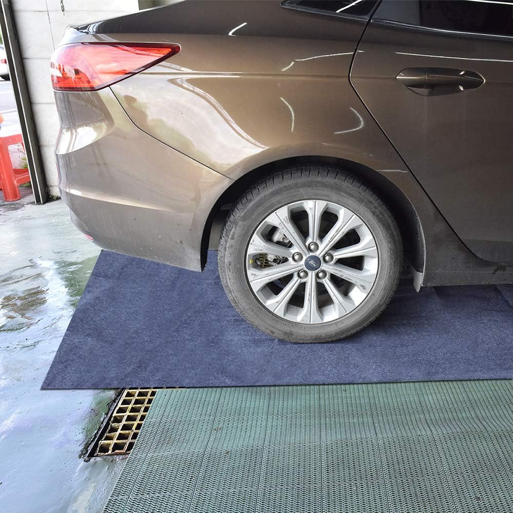 Garage Floor Mat,Absorbent Fabric,Anti-slip and Waterproof Backing,Washable,Garage and Shop Parking Mats(21Feet x 7.6 Feet)
