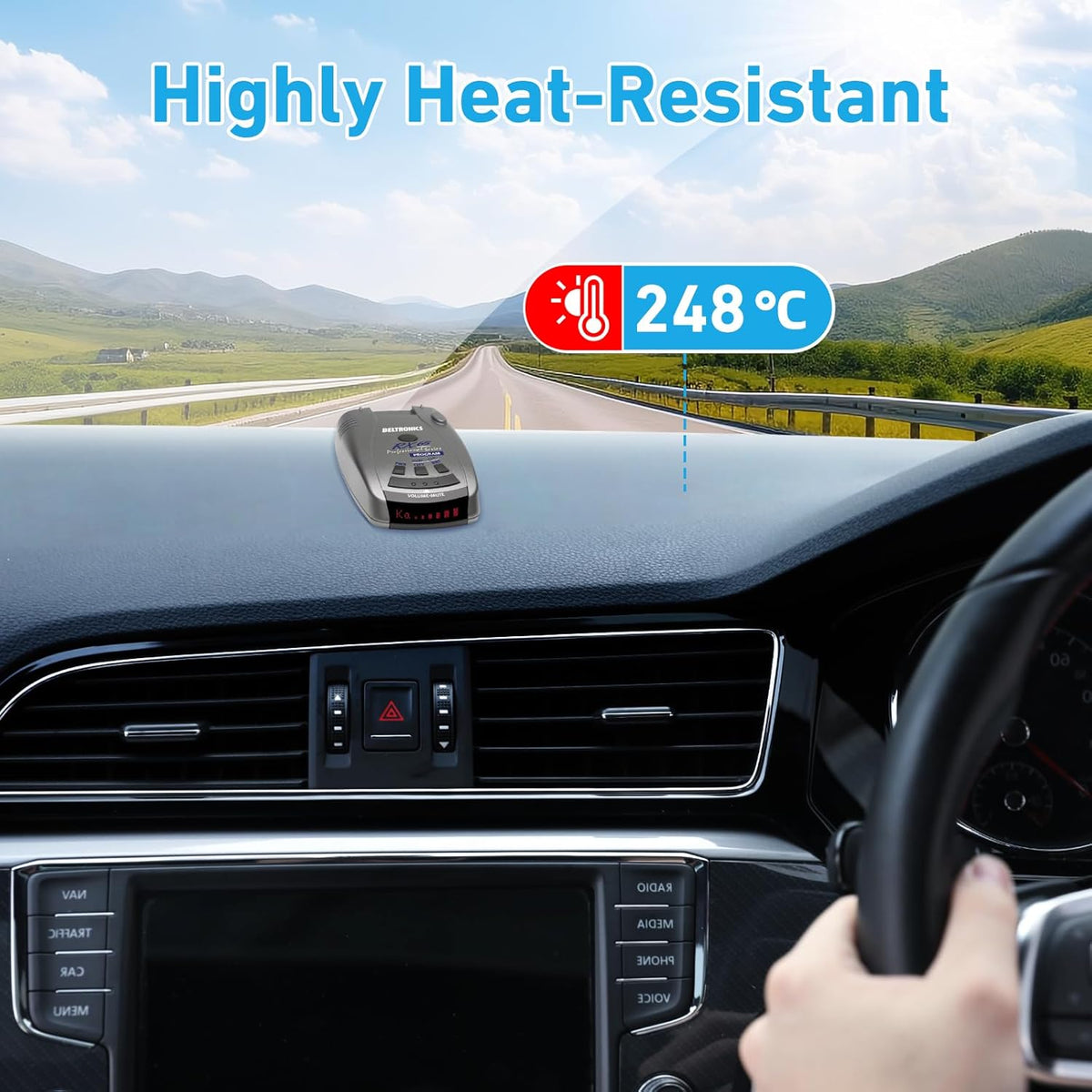 Radar Detector Mounting Bracket With Dashboard Hook And Loop Installation, Easy To Install, Very Suitable For Safe Installation Of Radar Detectors, Firmly Bonded, Durable And Long-Lasting (2PCS)