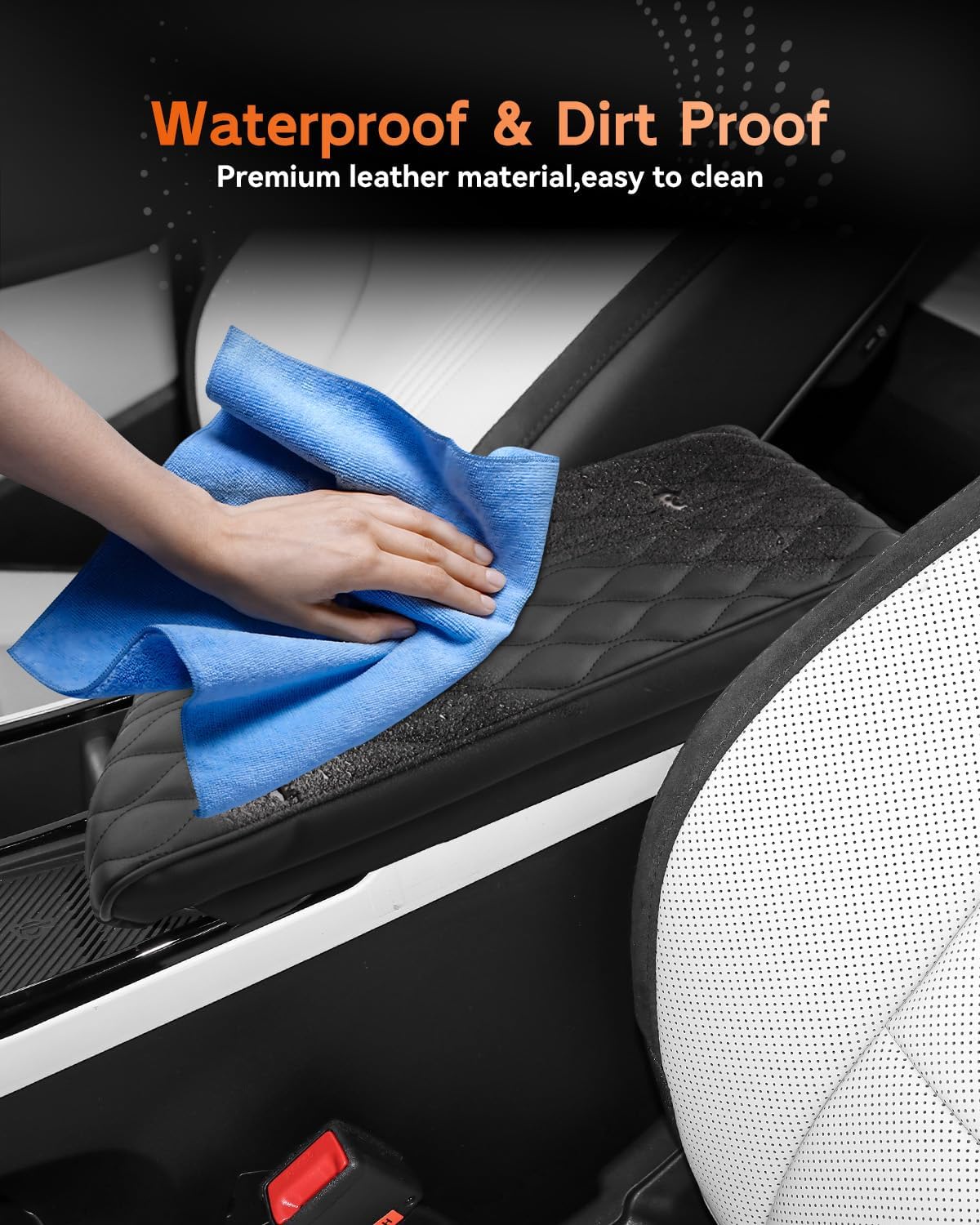 CDEFG for Kia EV6 2022-2025 Center Console Cover Armrest Box Cover for EV6 (Light, Light Long Range, Wind, GT-Line, GT) 2022 2023 2024 2025 Accessories Arm Rest Protector