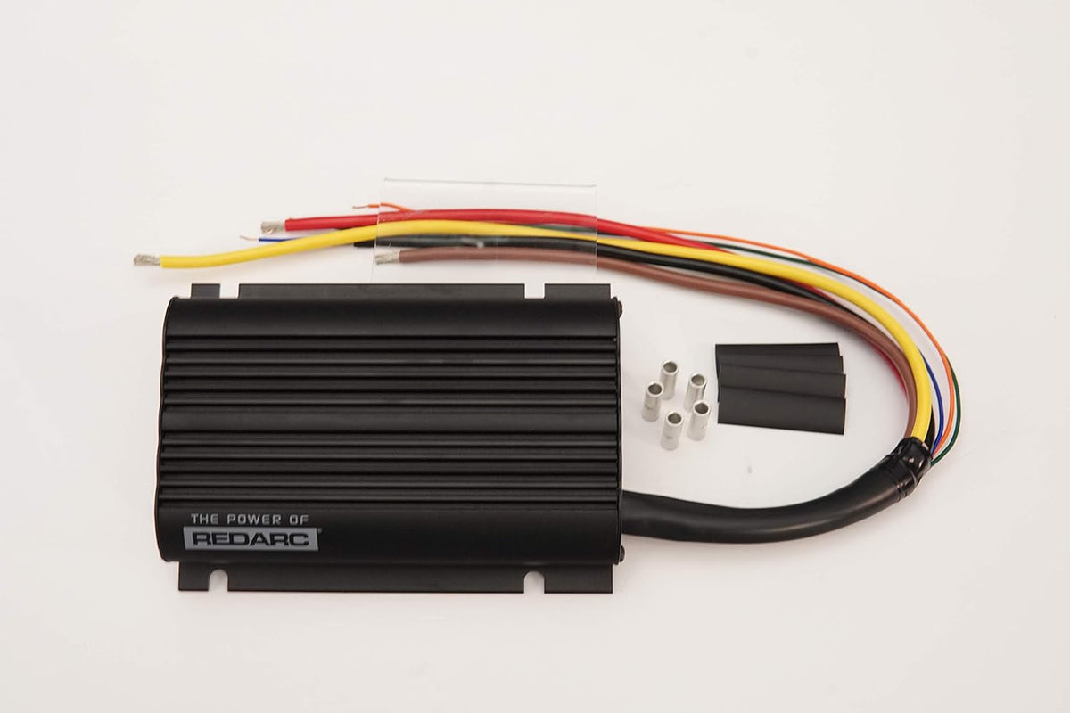 REDARC 25A in-Vehicle DC to DC Charger with MPPT — Dual Input for Solar & Alternator Charging, Green Power Priority - 12 or 24V Battery Charger Suitable with AGM, Gel, Lithium LiFePO4 Batteries