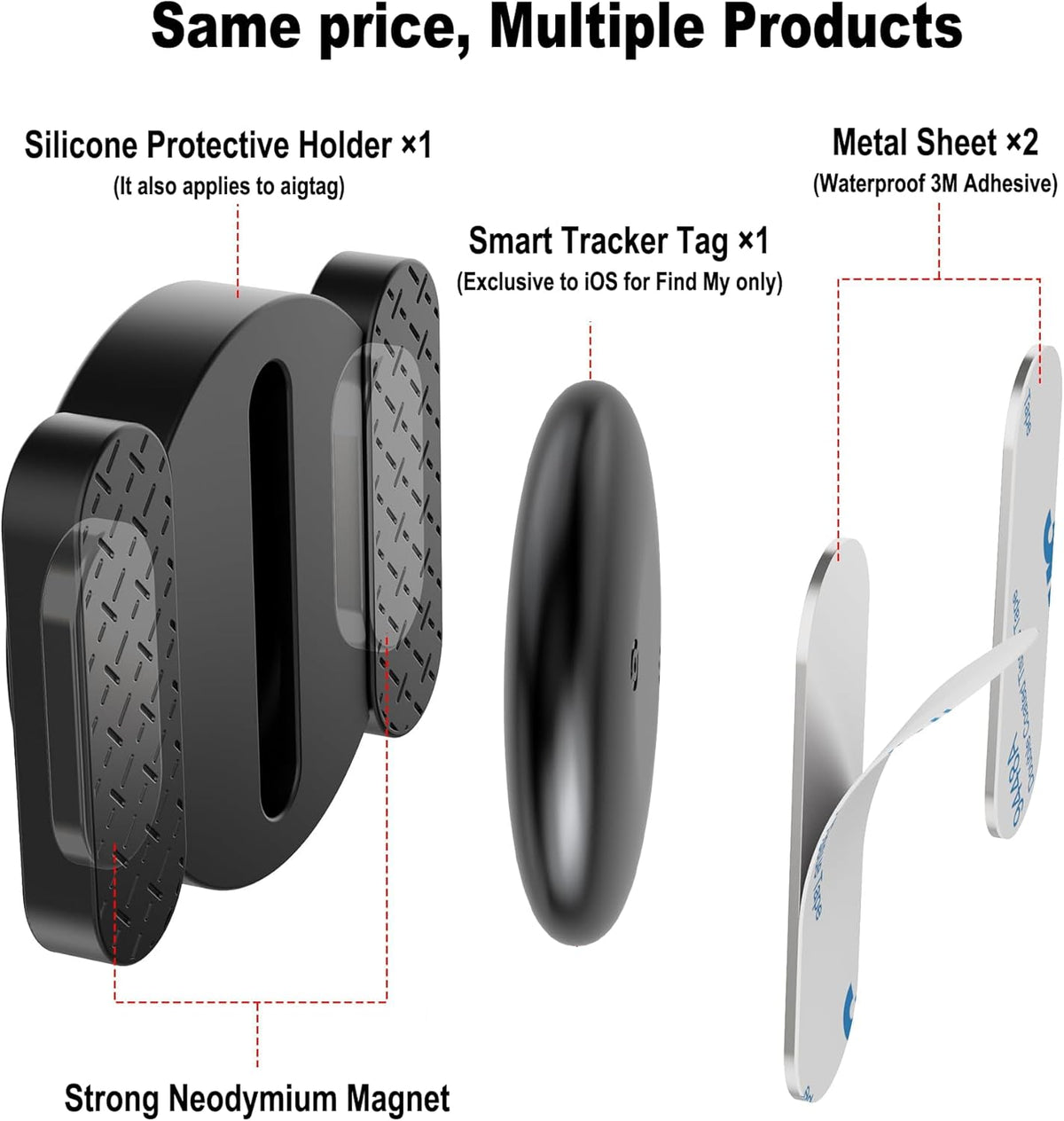 Car GPS Tracker for Vehicles Worldwide GPS Tracker for Vehicles Work with Find My (iOS Only), Car Vehicle Tracking Anti-Lost Locator with App for Cars, Wallet, Pets, Luggage (Black)