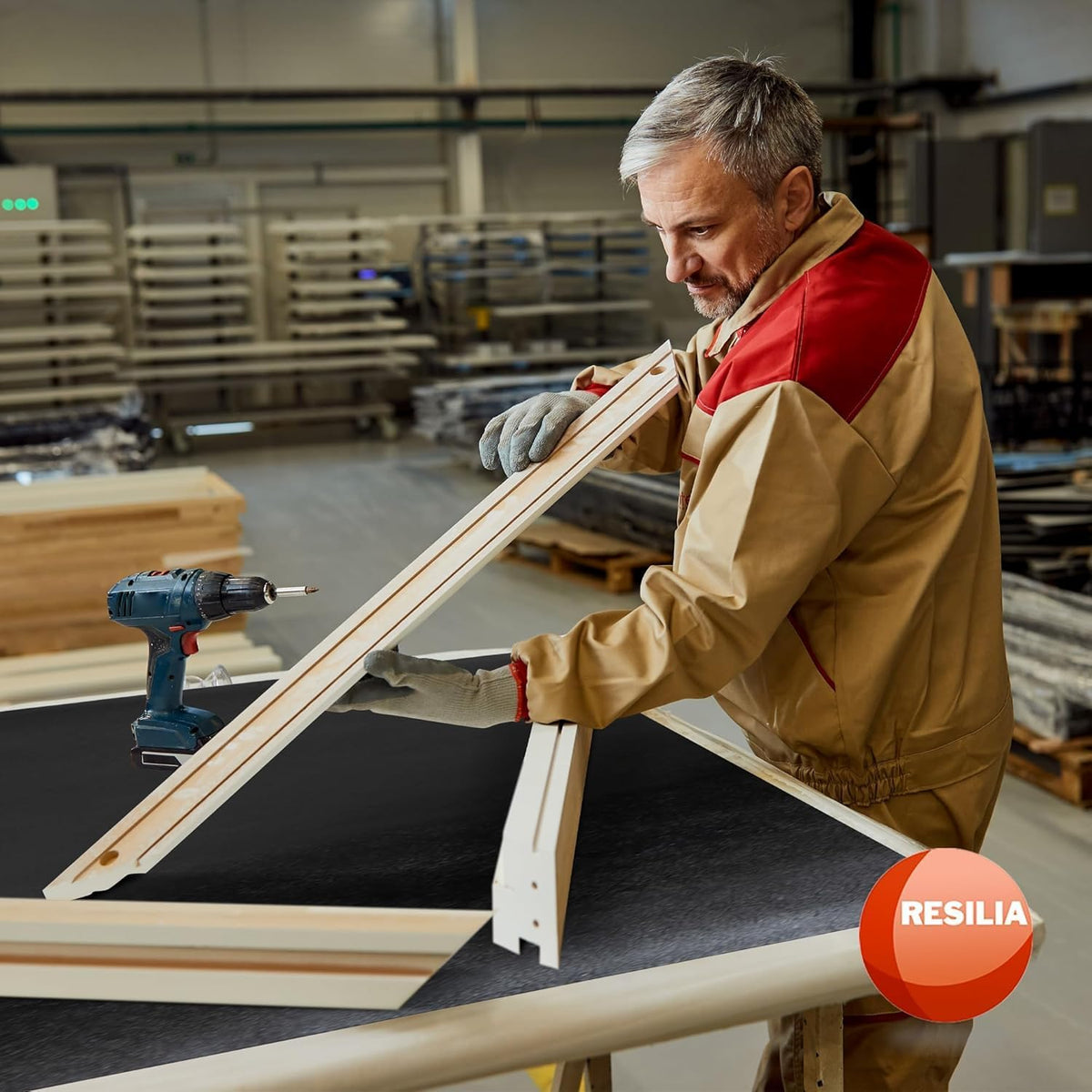 RESILIA Work Bench Mat - 15” X 36”, Scratch-Resistant PVC Mats - Protect Your Workbench, Table, or Tool Station from Painting, Woodworking, Crafting, Building, & More, Black, Made in The USA