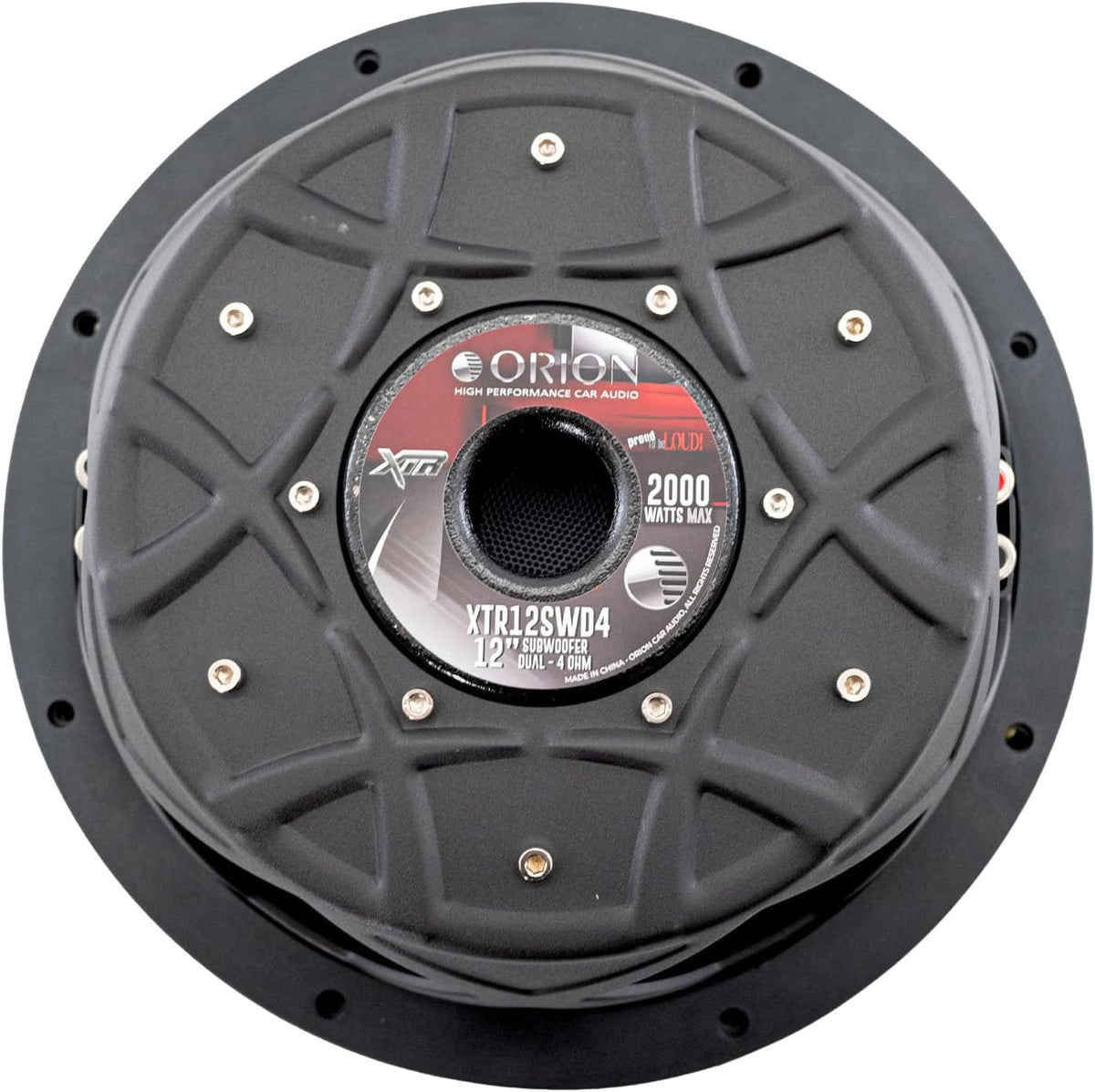 ORION XTR Series XTR12SWD4 Shallow Mount 12” Car Subwoofer, 2000W Max Power, 500W RMS, Dual 4 Ohm, UV Coated Cone, NBR Surround – Compact Slim Subwoofer for Clean Bass in Tight Car Audio Installs