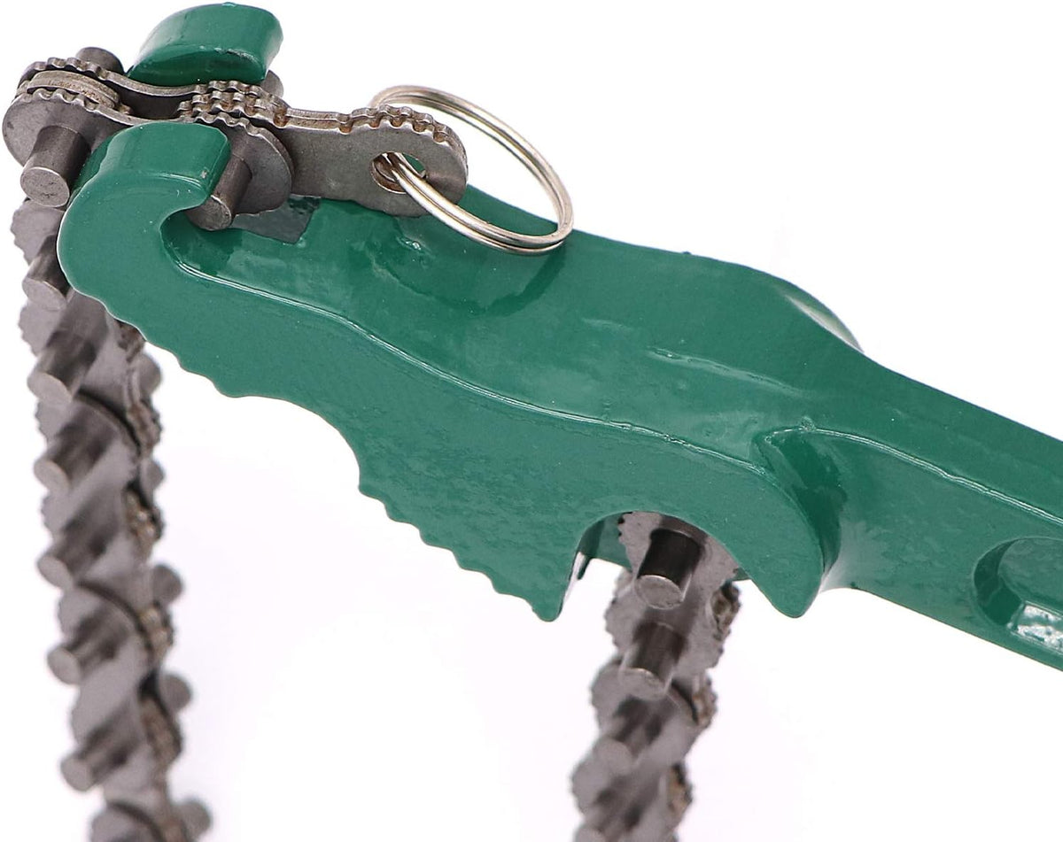 12 Inch Heavy Duty Reversible Chain Spanner Fits 1.5" to 6" Diameter Oil Filter Wrench, Adjustable Oil Fuel Filter Chain Tool