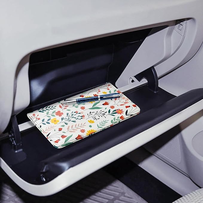 CoBak Car Registration and Insurance Holder - Vehicle Glove Box Car Organizer,Auto Truck Comparment Accessories Case with Magnetic Closure for Driver License,Cards