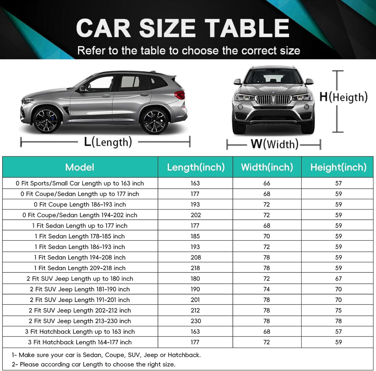 16 Layers Large SUV Car Cover Waterproof All Weather Heavy Duty, Universal Fit Cadillac Escalade ESV, Chevrolet Chevy Suburban, Ford Expedition Max, GMC Suburban, Lincoln Navigator LWB etc.