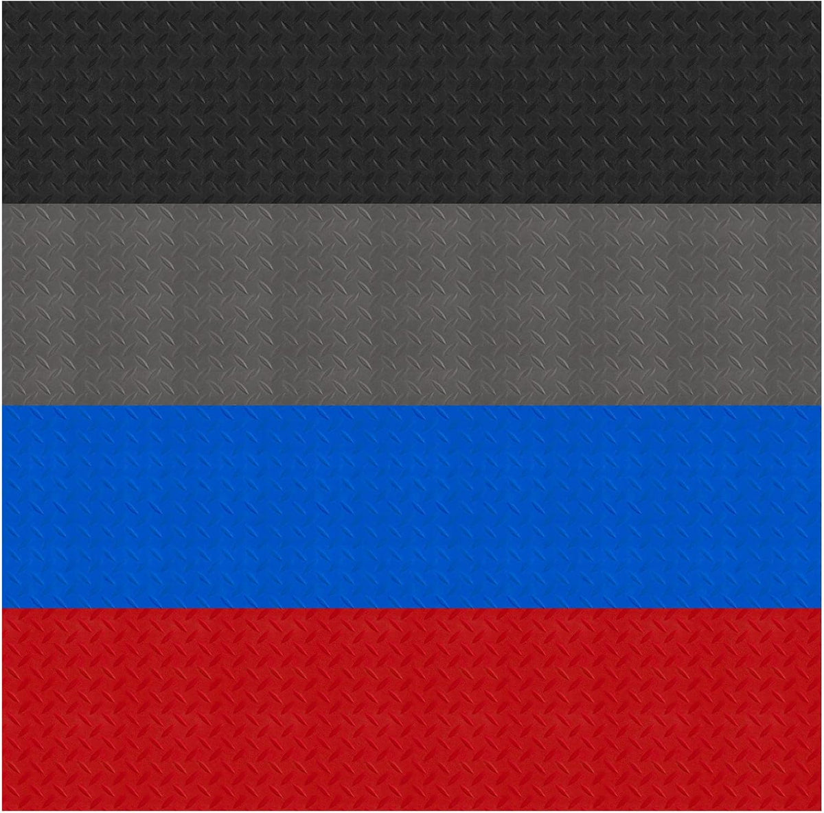 2.5mm Thickened 7.5Ft x 27Ft Garage Floor Mat Rubber Flooring Roll 202.5sqft Diamond Plate PVC Rubber Trailer Mat Non-Slip Floor Protector Mat for Garage Warehouse Basement Trailer - Black