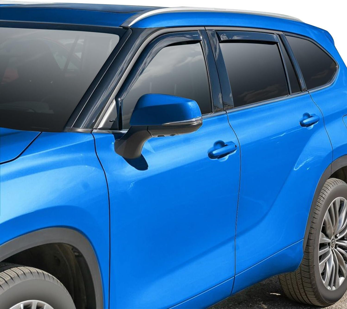 Nilight in Channel Window Deflectors for Toyota Highlander 2020 2021 2022 2023 2024 2025 Vent Window Visors, Rain Guards-4PCS