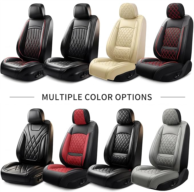 Fit Integra Car Seat Covers for Acura Integra 2023-2026 - Premium Leather, Waterproof, All-Weather, Airbag Compatible, Anti-Slip, Breathable, Easy Install, Seat Protectors, Full Set, Red