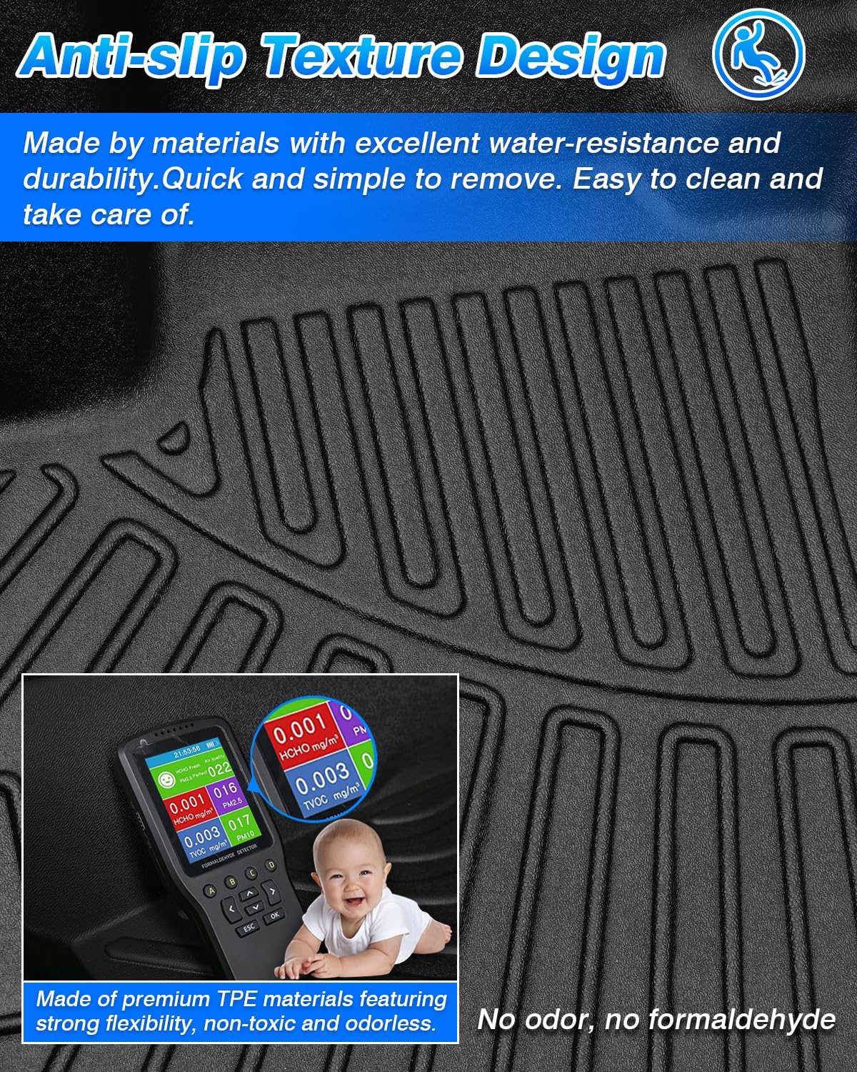 Cartist Floor Mats Custom Fit for Chevrolet/Chevy Trax 2024 2025 Accessories All Weather Floor Liners for Trax Heavy Duty TPE Odorless