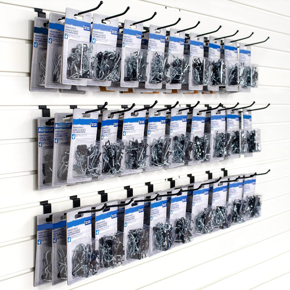 unp POETISKE Slatwall Hooks 32PC 10 Inch Slatwall Accessories Slatwall Panel Hooks Garage Organization Slat Wall Hooks Heavy Duty Pegboard Gridwall Hooks Display Hooks for Retail Black