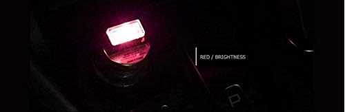 2 Piece Color Ultra USB Plug In Mini LED Car Interior Ambient Lighting Lamp Kit (RED)