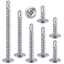 (300 pcs) Wensilon #10×5/8”for Sheet Metal Self-Tapping Screws 410 Stainless Steel Truss Head High-Strength Quick Tapping Screws