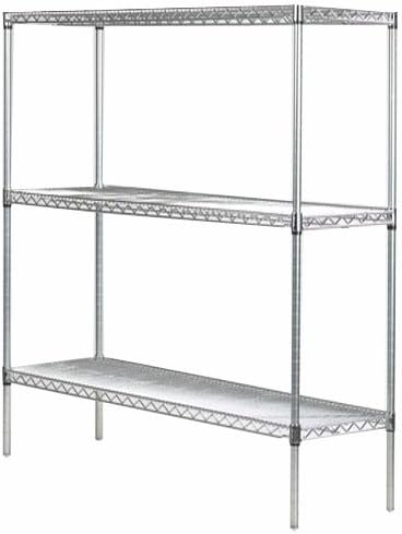 Omega 14" Deep x 72" Wide x 96" High 3 Tier Gray Starter Shelving Unit