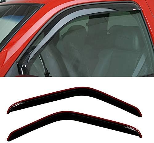 Side Window Visor Wind Deflector, 2pc in-Channel Nice Rain Guards Set fit for 1993-2011 Ford Ranger,1994-2010 Mazda B2300/B4000,1994-2008 Mazda B3000 with Standard/Extended Cab|92083