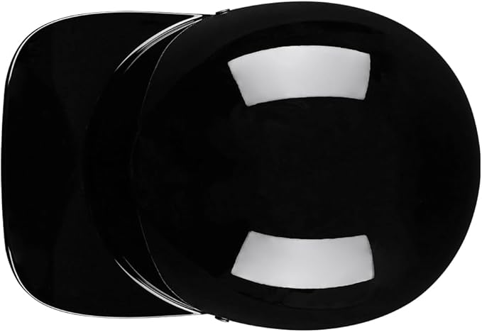 Vintage Retro Open Face Motorcycle Helmet Baseball Cap Half Helmets with pull-down Lens for Men Women Moped Cap Jet Scooter Street Cruiser - DOT Certified (Gloss Black,Medium)