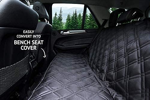 Bulldogology Dog Car Seat Cover for Back Seat 58"x56" Waterproof Pet Seat Cover SUV - Seat Cover for Dogs - Back Seat Protector - Dog Hammock for Car, Seat Cover for Truck (Large)
