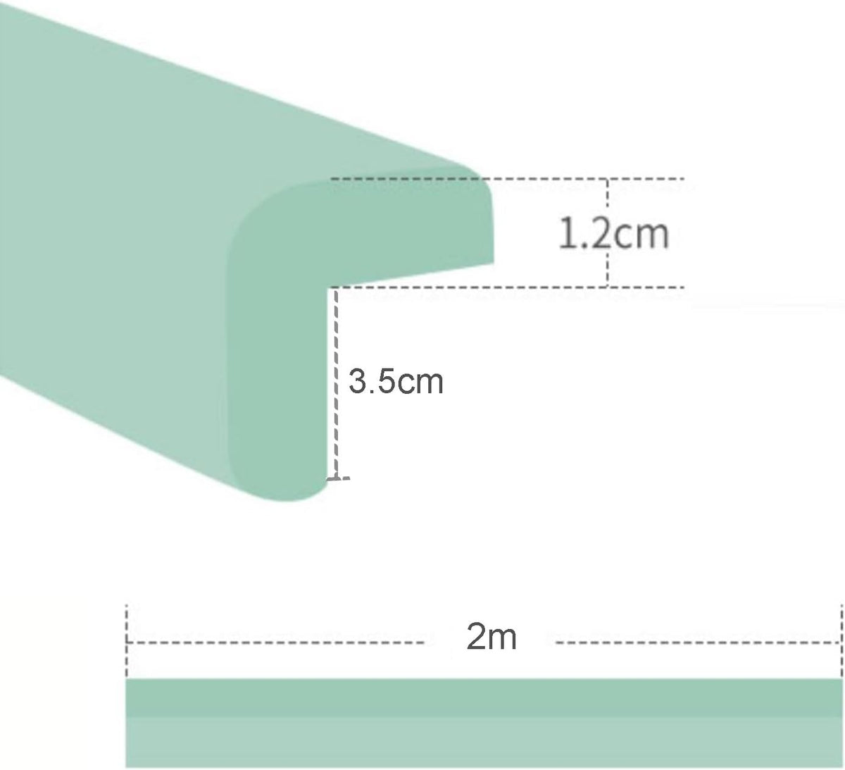 XPLKQXE Sharp Edge Safety Corner Edge Foam Padding, Edge Guards Bumpers Adhesive, Edge Corner Protector Guards for Table Edges & Sharp Corners(Gray,3pcs)