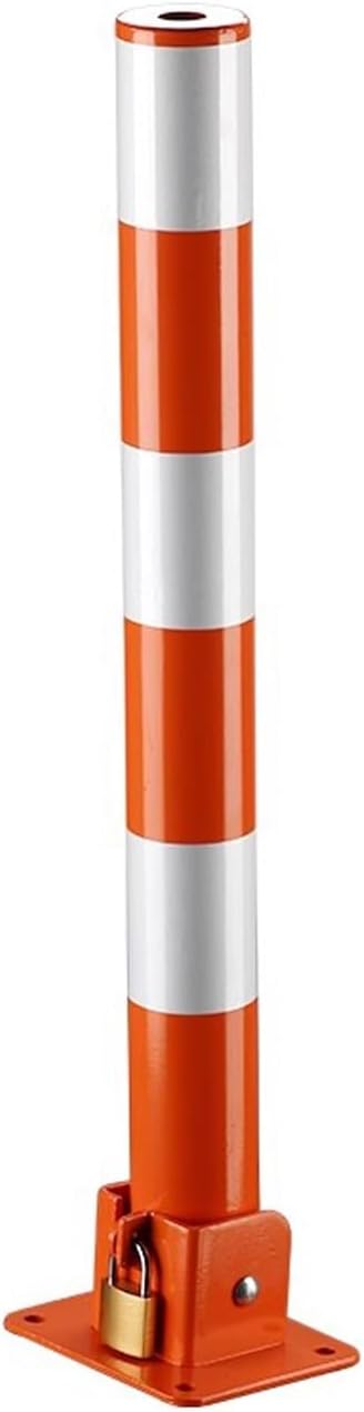 Steel Safety Bollard Post, Traffic Safety Bollard, Lockable Parking Pole, Foldable Parking Barrier, for Home, Garage