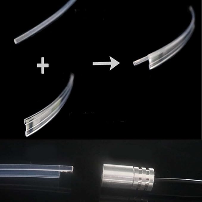 2mm 5meters Car Home LED Ambient Plastic Optic Fiber Light Source Kit Tool Free (12V,Red)