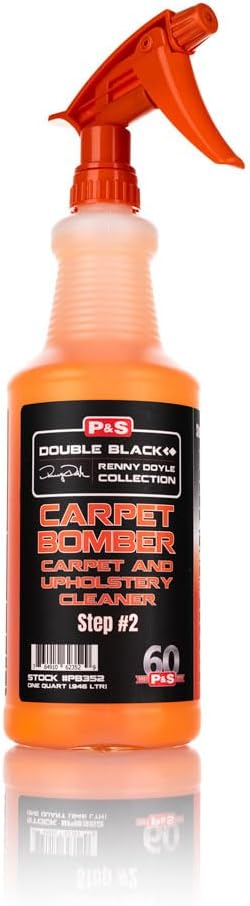 P & S PROFESSIONAL DETAIL PRODUCTS - Carpet Bomber Carpet and Upholstery Cleaner; Citrus-Based Cleaner Dissolves Grease and Lifts Dirt; Highly Dilutable; Great on Engines and Wheel Wells (1 Quart)