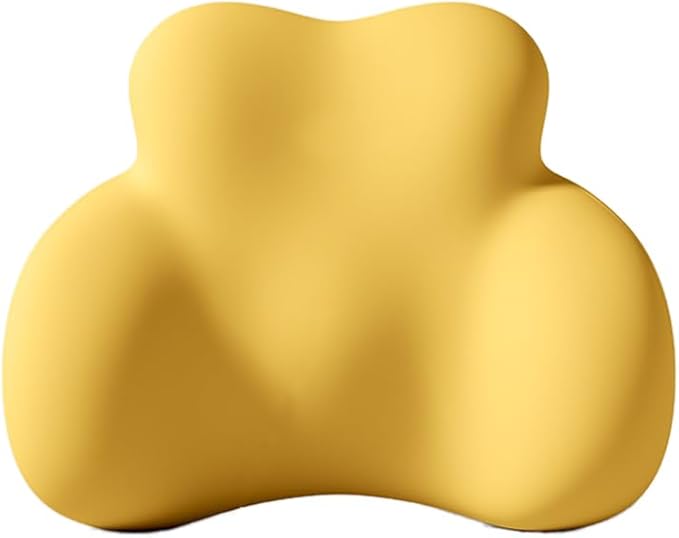 Car Lumbar Support Pillow for Chevrolet Captiva 2007-2012 2013 2014 2015 Memory Foam Back Support Cushion Breathable Car Seat Lumbar Pad Accessories,Yellow