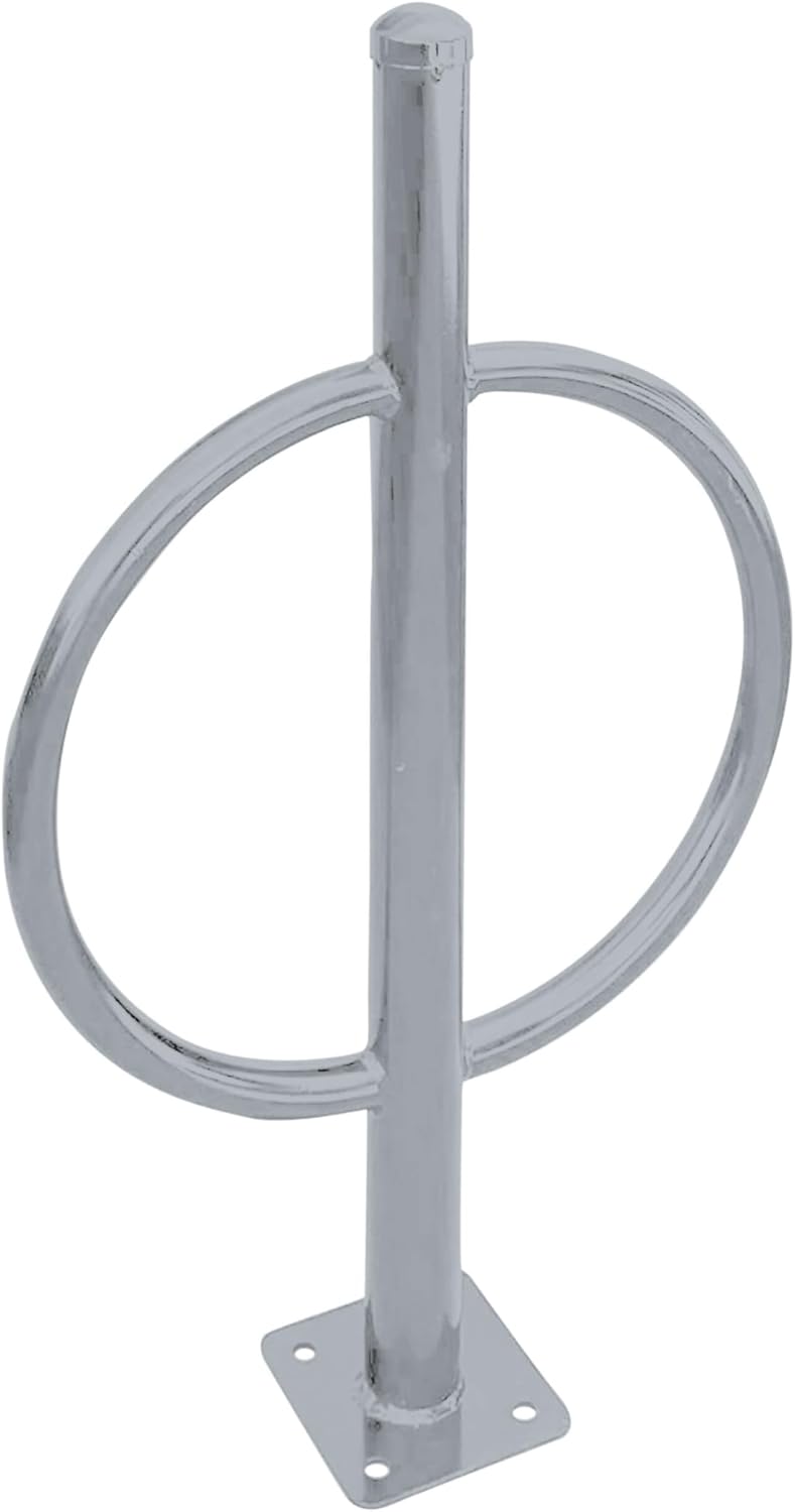 Sandbaggy Post and Ring Bike Rack - Commercial Bike Racks - Galvanized Steel - Anti-Theft Design - In Ground, Apartments, Sidewalks, Industrial (Gray, 20)