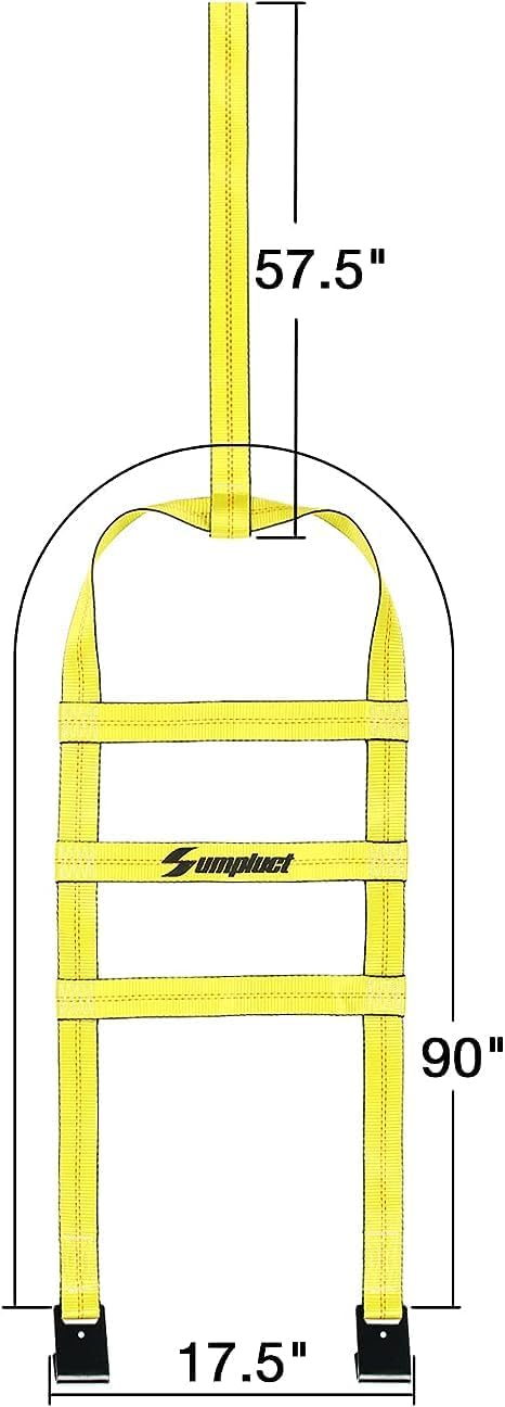 Tire Straps for A Car Trailer Tow Dolly Straps with Flat Hook 14"-19"Heavy Duty Tow Strap UTV Wheel Tie Down Strap for Hauling Cars 4 PK Truck Accessories Rescue Emergency Kit for Vehicles Essentials