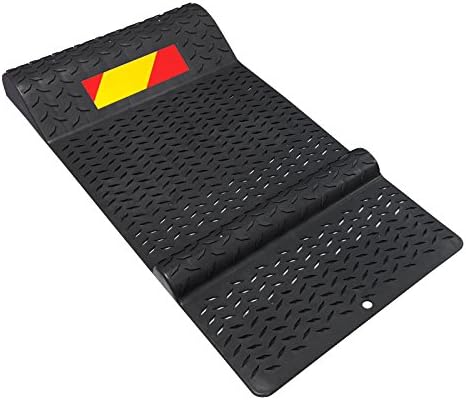 Electriduct Pack of 6 Plastic Parking Mat Guides for Garage Vehicles, Antiskid Car Safety Park Aid - Black