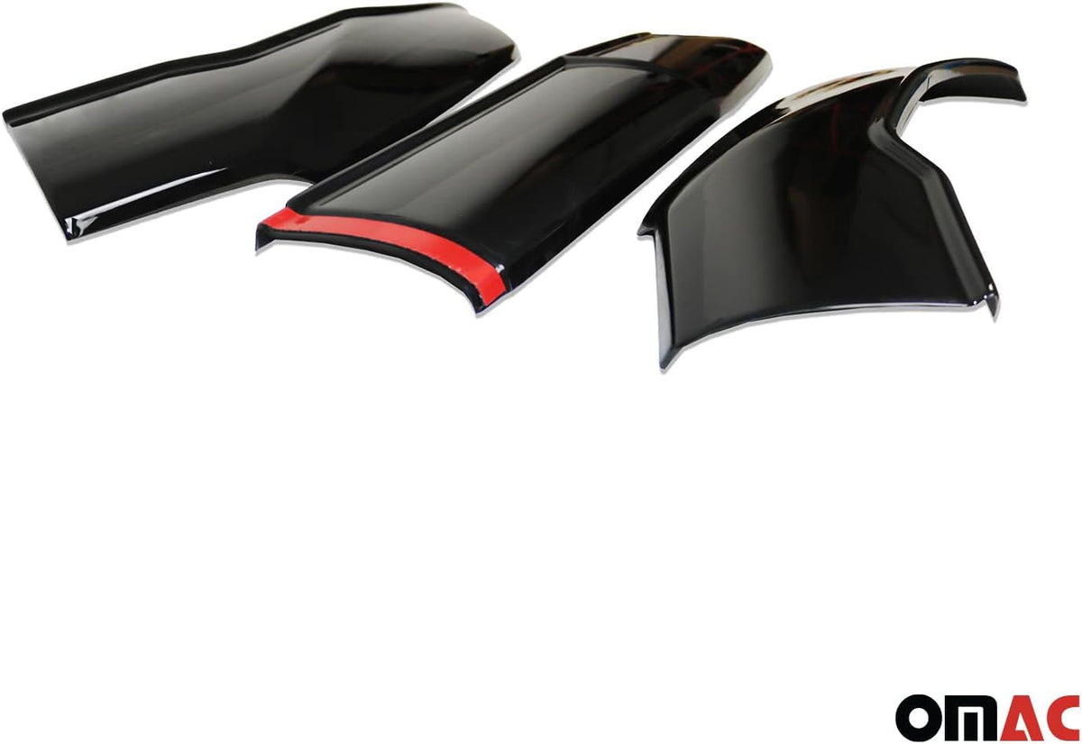 OMAC Front Bug Shield Hood Deflector for Mercedes Sprinter W907 910 2019-2025, 3 Pcs, All Weather, Black