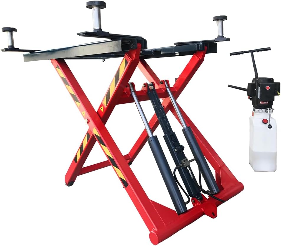 Portable Mid Rise Scissor Lift 6000LBS Lifting Capacity AK-X66 MAX. Lifting Height 48" Scissor Car Lift Scissor Jack for Home Garage and Shop