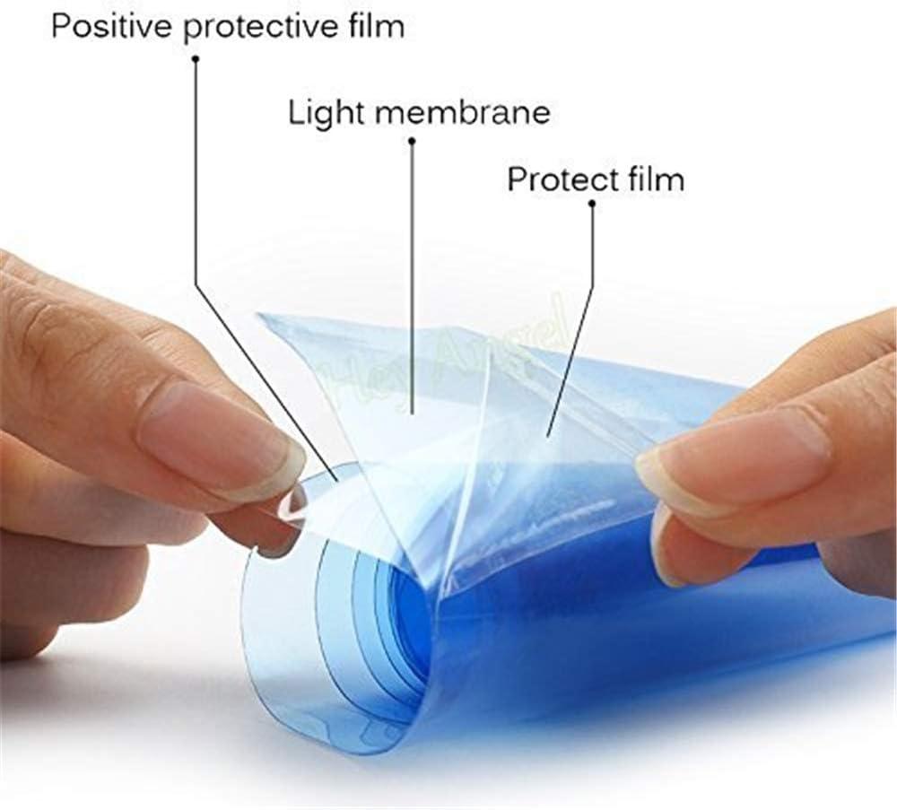 12 by 48 Inches Self Adhesive Headlight, Tail Lights, Fog Lights Tint Vinyl Film with Knife and Hand Tool (Dark Blue)