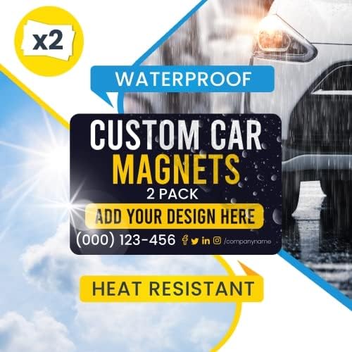 Magnet Me Up Customizable and Personalized Automotive Magnet Decals (12”x24” Rectangle)