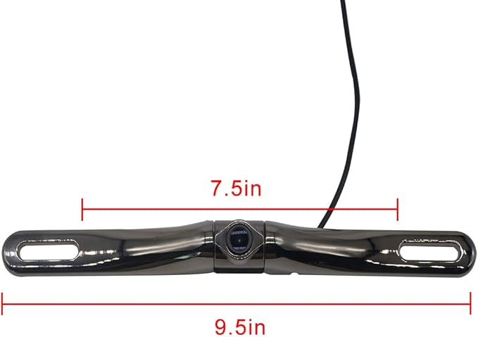 Universal License Plate Frame Backup Camera, 170° Wide Angle HD Rear View Camera with Night Vision, IP67 Waterproof Metal Car Reverse Camera for Cars, SUVs, Trucks, Compatible with CVBS/AHD