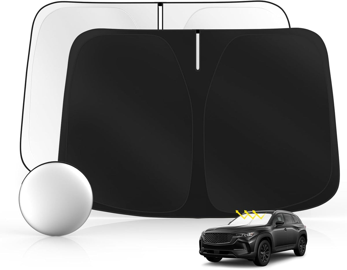 Windshield Sun Shade for Mazda CX-50 2023-2025 2026 Foldable CX50 Sunshade Custom Fit Front Window Car Interior Accessories Protector Blocks UV Rays