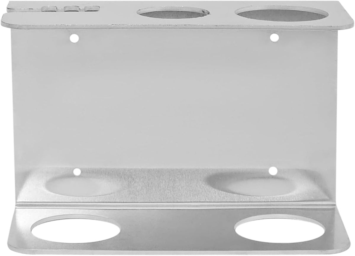 Hand Grease Gun Holder Rack Aluminum Wall Mount Storage Racks Suitable for Enclosed Trailer Shop Garage Silver