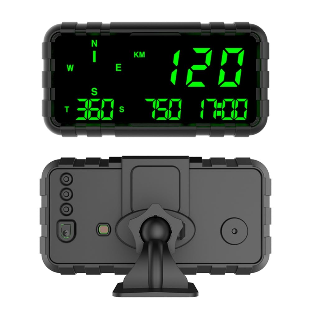 Heads Up Display for Car Digital GPS Speedometer kit MPH Odometer Automotive Compass for Dashboard HUD Fatigued Driving Alert Speeding Alarm for Trucks Golf cart All Vehicles (C3012)